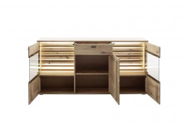 Sideboard GIRONA T02 Balkeneiche in Kristalleiche geölt
